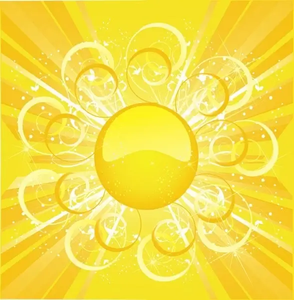 sun sun background vector 3