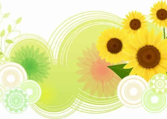 Sunflower Abstract Vector Background