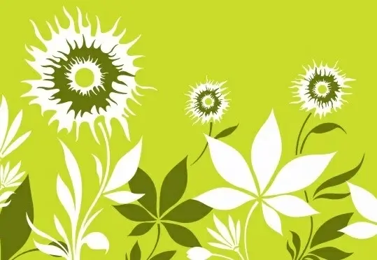 sunflower background white silhouette style