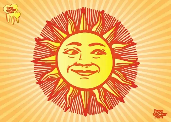 sunny vector with yellow background