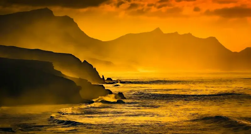 sunset beach picture dynamic dark