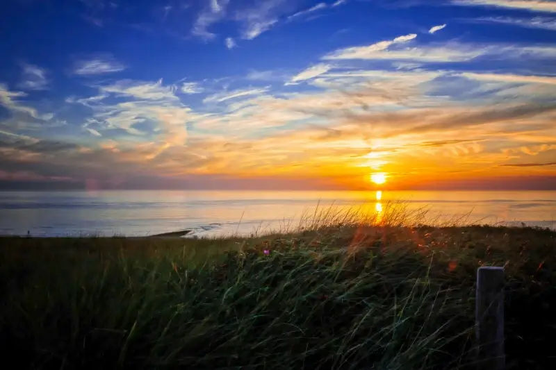 sunset beach scenery picture elegant tranquility 