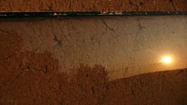 sunset reflection in the glass