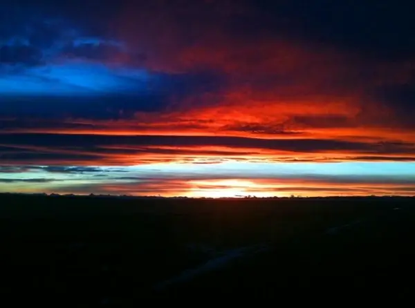 sunset rockies silhouette