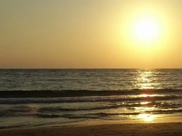 sunset sea beach