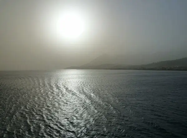 sunset sea greece