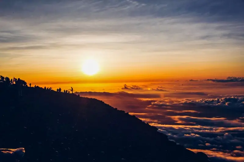 sunset sea scenery picture dark dynamic 