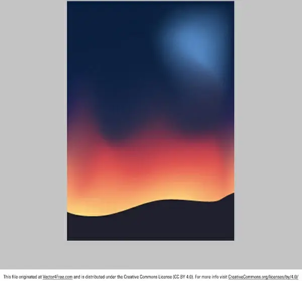 sunset vector background