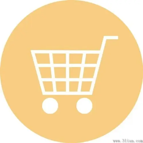 supermarket shopping cart icon vector