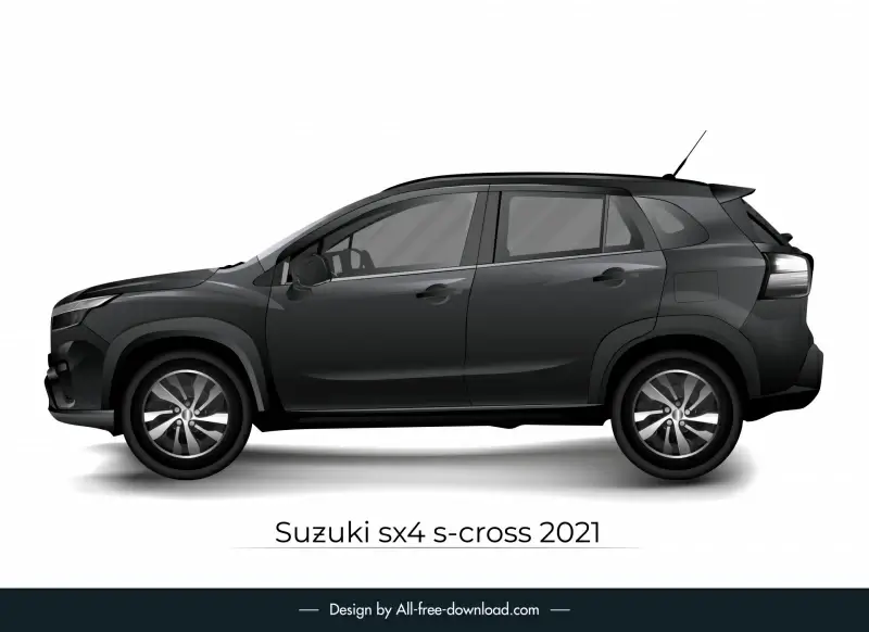 suzuki sx4 s cross 2021 car model advertising template modern side view design