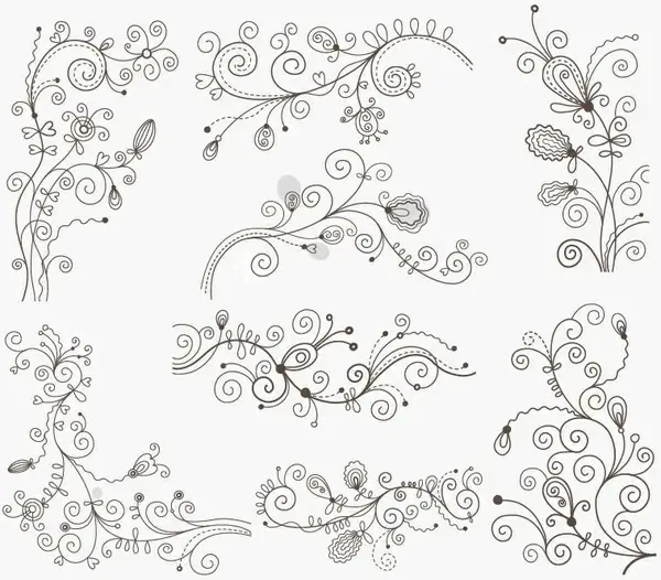 swirl floral decorative