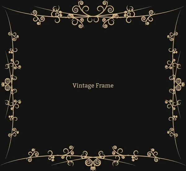 swirl vintage frame border