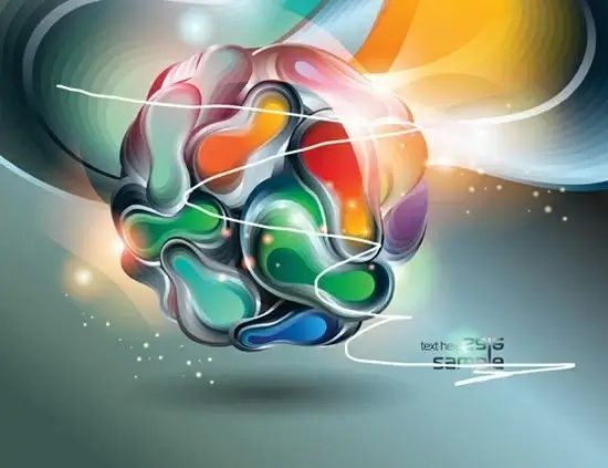 decorative background template modern colorful sparkling deformed sphere