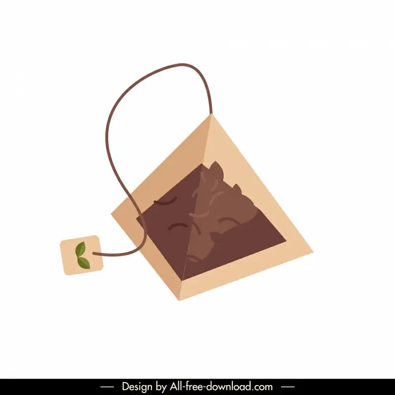 tea bags product design elements flat classical dynamic design 