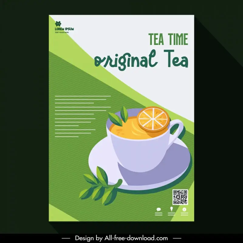 tea time advertising banner template elegant classic design 