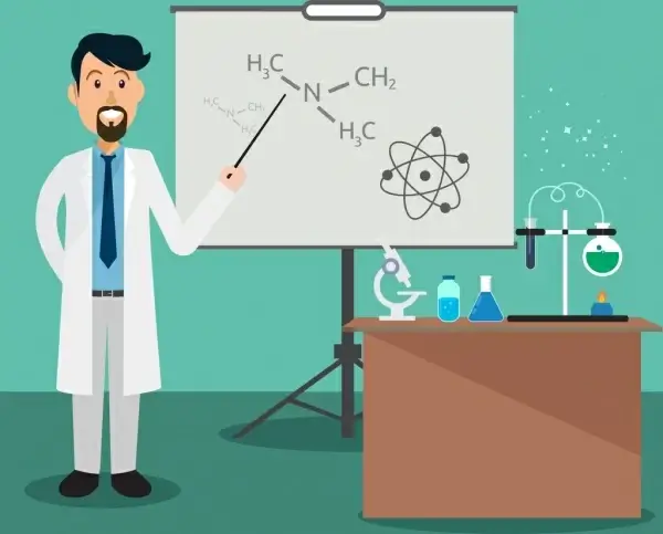 teaching theme teacher classroom chemistry tools icons