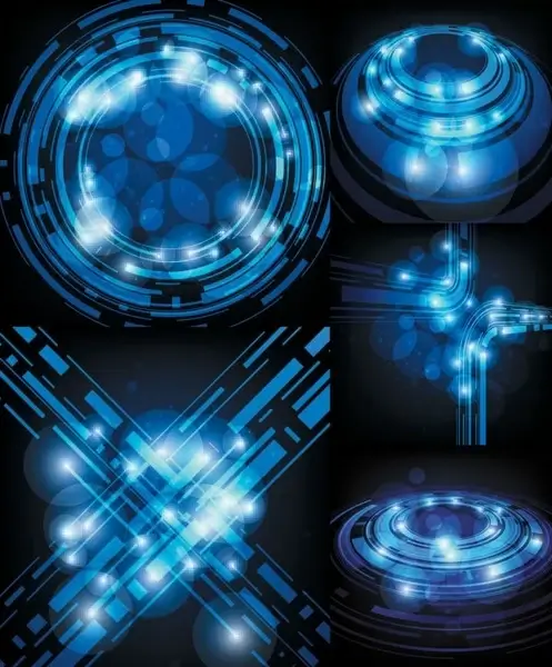 technological sense blue light vector