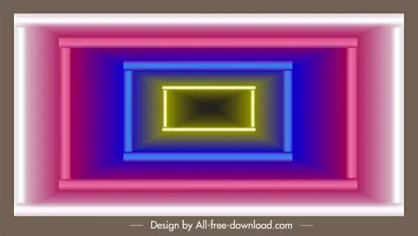 technology background colorful shining lights geometric depth decor