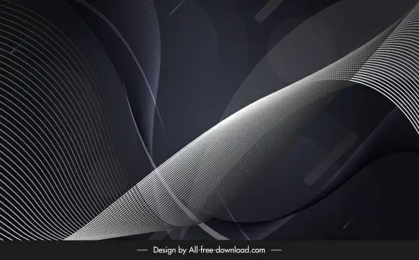 technology background dark 3d waving design