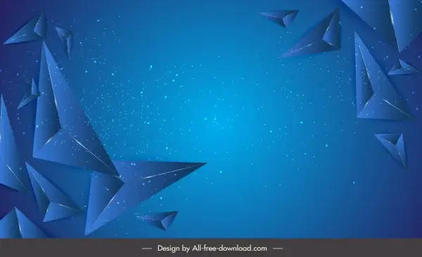 technology background dynamic 3d pyramid decor blue monochrome