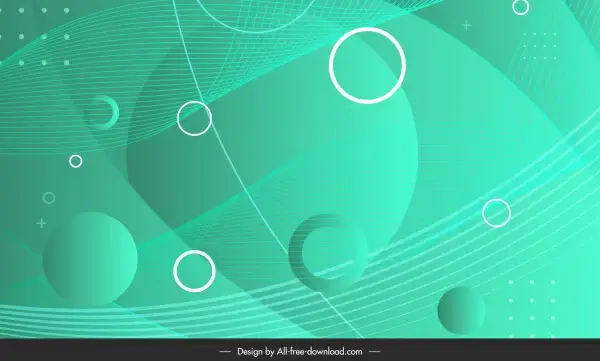 technology background template dynamic geometric sketch green decor