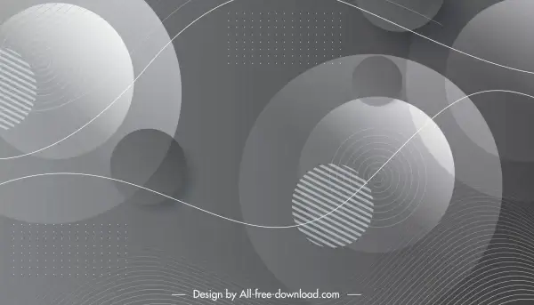 technology background template dynamic grey circles decor