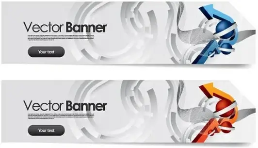 technology banner templates modern colored 3d arrows motion