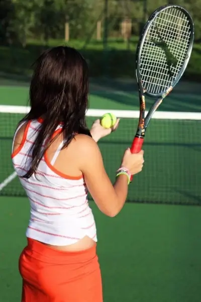 tennis player in action
