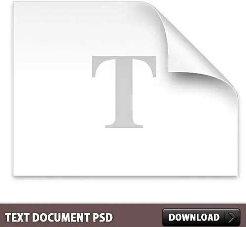 Text Document file PSD
