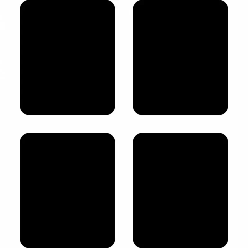 th large button sign icon flat silhouette symmetric squares outline