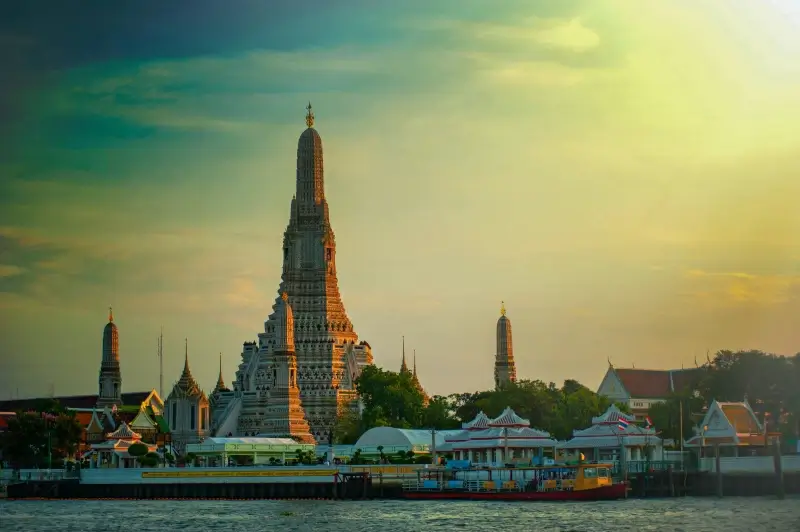 thailand scenery picture oriental architectures sunlight 