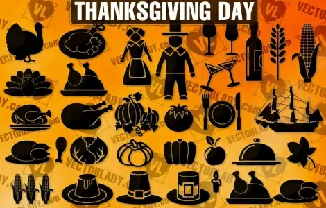 thanksgiving day icons