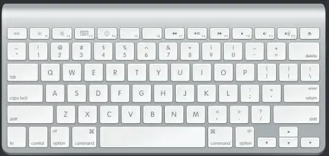 the apple keyboard psd layered