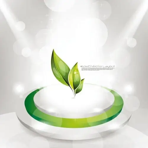 the brilliant dynamic green leafy background 01 vector