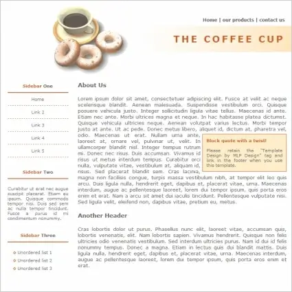 The Coffee Cup Template