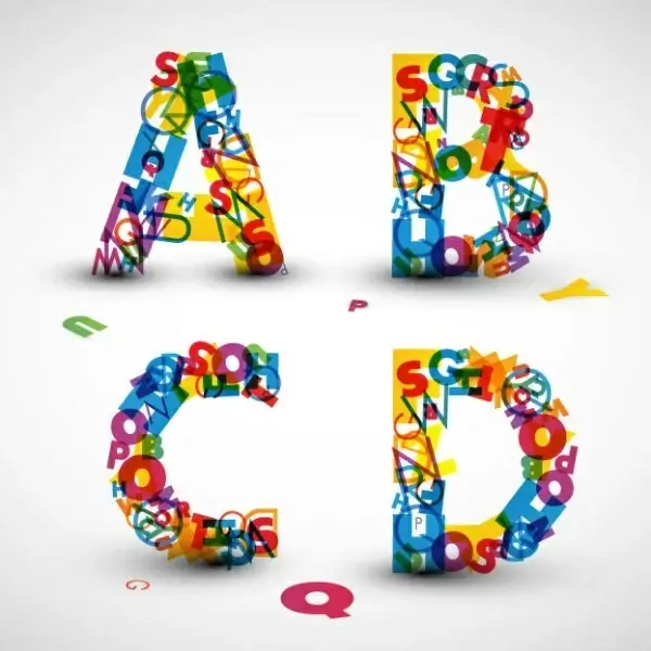 the creative letters designed 09 vector