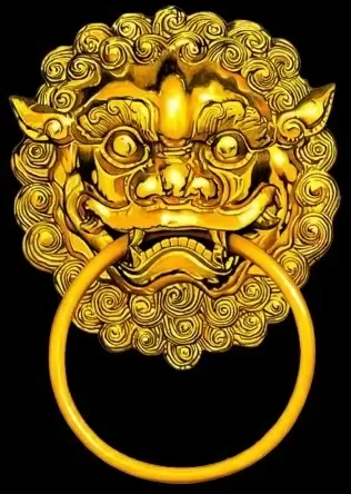 the gorgeous chinese gold steller knocker