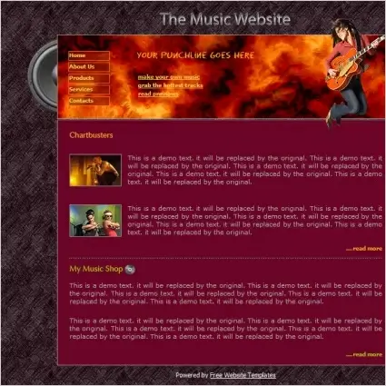 The Music Website Template