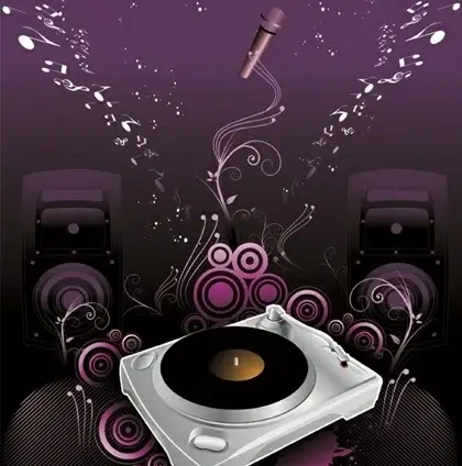 The Trend of Music Illustration Vector Material 2