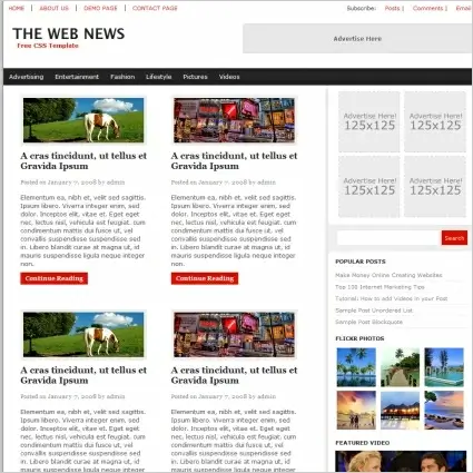 The Web News Template