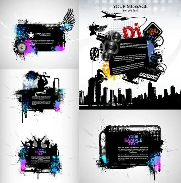 theme music silhouette vector the trend