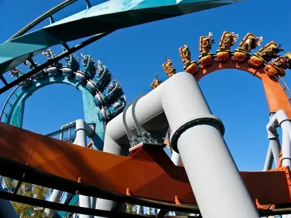 theme park rides roller coaster looping