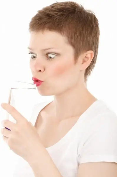 thirsty young woman