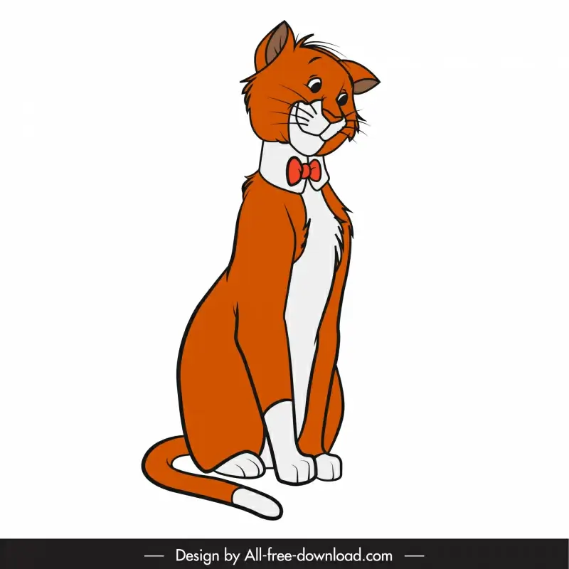 thomas omalley cat icon funny cartoon design
