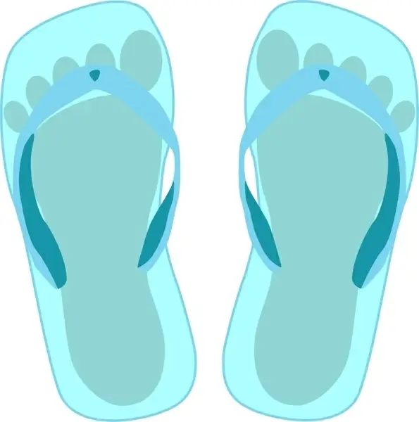 Thong light blue with footprint