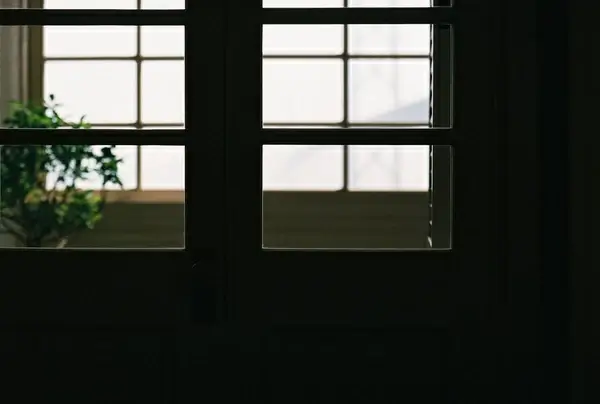 through the glasses