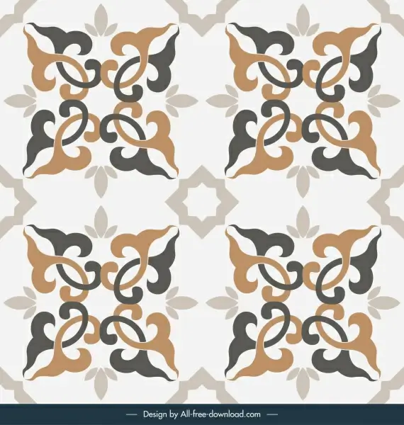 tile pattern template classic elegant symmetric repeating decor