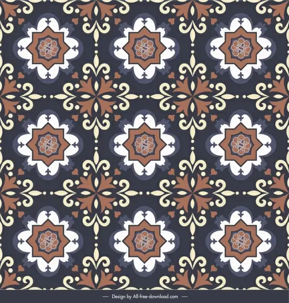tile pattern template dark elegant repeating classic symmetry
