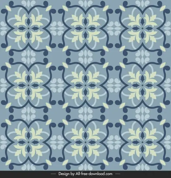 tile pattern template elegant classical repeating floral symmetric