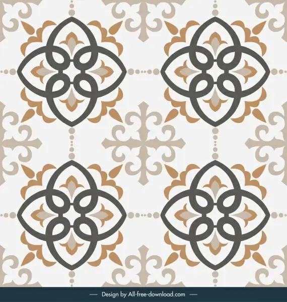 tile pattern template symmetric design classic elegant decor